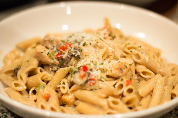 Cajun Salmon and Shrimp Penne - Plated 1